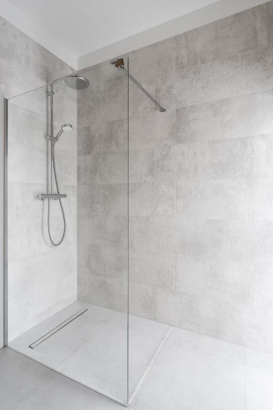 Rain Shower Head in a Modern Bathroom